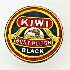 Vintage Kiwi Boot / Shoe Polish 1-1/8 Oz Almost Empty Tin Pottstown Pa 29￠ BLACK